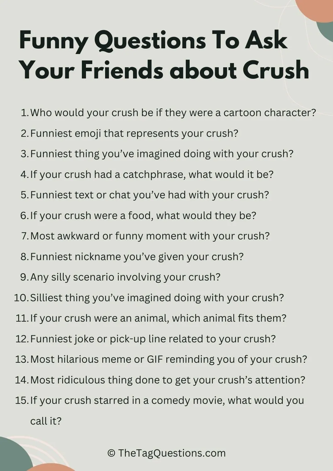 Funny Questions To Ask Your Friends about Crush