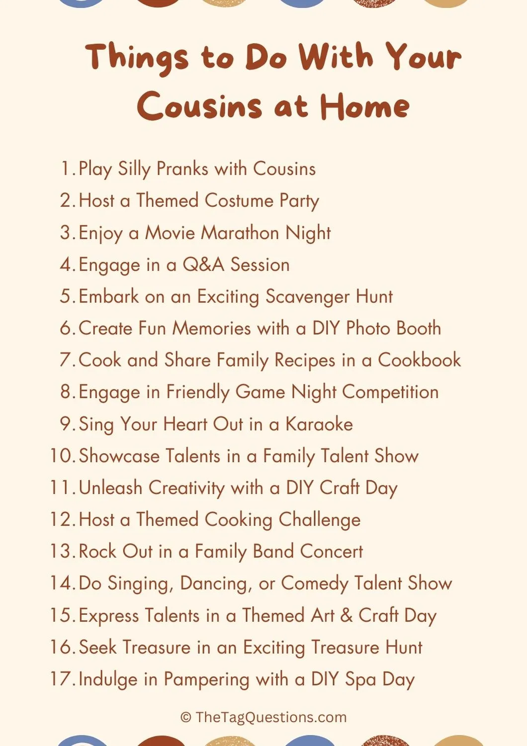 Fun Things to Do With Your Cousins At Home