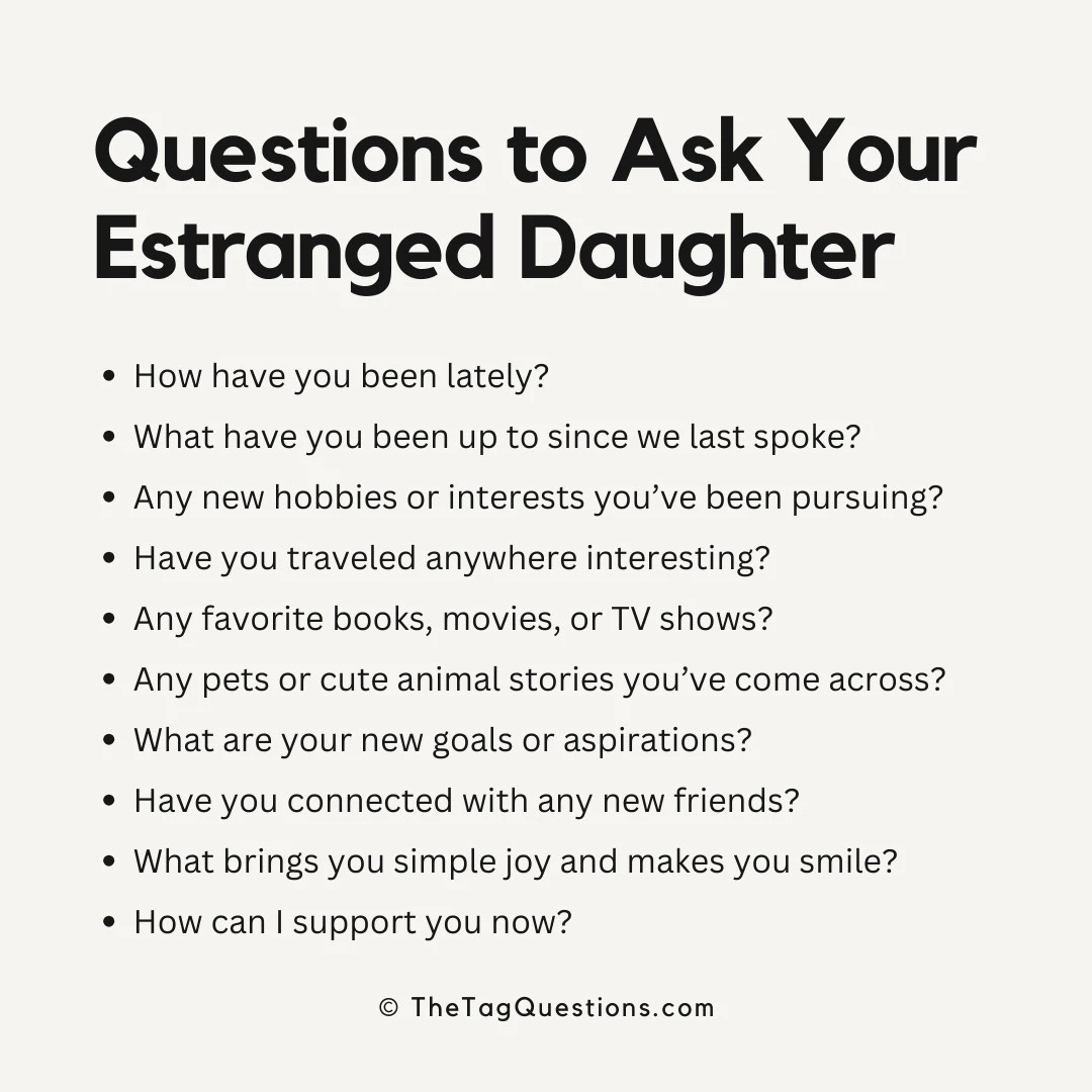 Questions to Ask Your Estranged Daughter